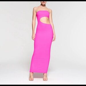 SKIMS Pink Strapless Dress